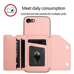 손목 스트랩이 있는 스킨 필 4 카드 슬롯 휴대폰 케이스, iPhone 7 / 8 / SE 2020 2022용, iPhone 13 Pro Max용, iPhone 13 Pro용, iPhone 13용, iPhone 13 mini용, iPhone 12용, iPhone 12 Pro Max용, iPhone 12 Pro용