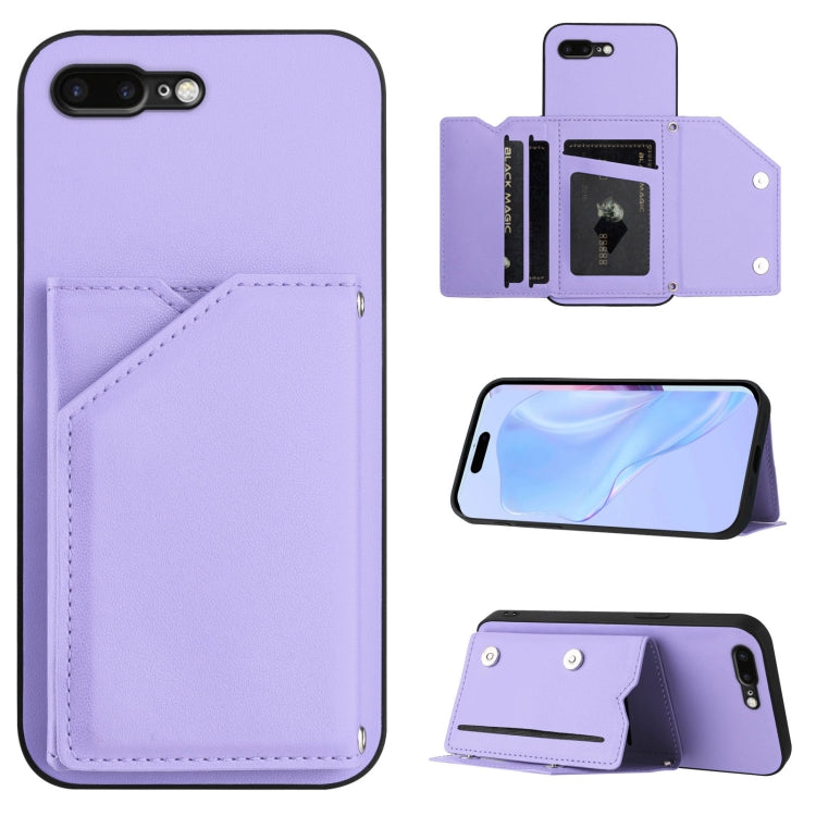 손목 스트랩이 있는 스킨 필 4 카드 슬롯 휴대폰 케이스, iPhone 12 mini용, iPhone 11 Pro Max용, iPhone 11용, iPhone 11 Pro용, iPhone X / XS용, iPhone XR용, iPhone XS Max용, iPhone 7 Plus / 8 Plus용