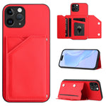 손목 스트랩이 있는 스킨 필 4 카드 슬롯 휴대폰 케이스, iPhone 12 mini용, iPhone 11 Pro Max용, iPhone 11용, iPhone 11 Pro용, iPhone X / XS용, iPhone XR용, iPhone XS Max용, iPhone 7 Plus / 8 Plus용