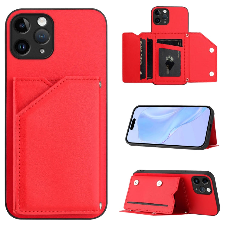 손목 스트랩이 있는 스킨 필 4 카드 슬롯 휴대폰 케이스, iPhone 12 mini용, iPhone 11 Pro Max용, iPhone 11용, iPhone 11 Pro용, iPhone X / XS용, iPhone XR용, iPhone XS Max용, iPhone 7 Plus / 8 Plus용