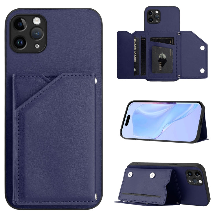 손목 스트랩이 있는 스킨 필 4 카드 슬롯 휴대폰 케이스, iPhone 12 mini용, iPhone 11 Pro Max용, iPhone 11용, iPhone 11 Pro용, iPhone X / XS용, iPhone XR용, iPhone XS Max용, iPhone 7 Plus / 8 Plus용