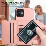 손목 스트랩이 있는 스킨 필 4 카드 슬롯 휴대폰 케이스, iPhone 12 mini용, iPhone 11 Pro Max용, iPhone 11용, iPhone 11 Pro용, iPhone X / XS용, iPhone XR용, iPhone XS Max용, iPhone 7 Plus / 8 Plus용