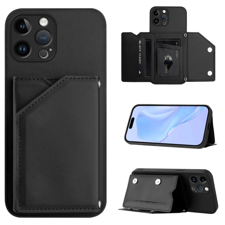 손목 스트랩이 있는 스킨 필 4 카드 슬롯 휴대폰 케이스, iPhone 7 / 8 / SE 2020 2022용, iPhone 13 Pro Max용, iPhone 13 Pro용, iPhone 13용, iPhone 13 mini용, iPhone 12용, iPhone 12 Pro Max용, iPhone 12 Pro용
