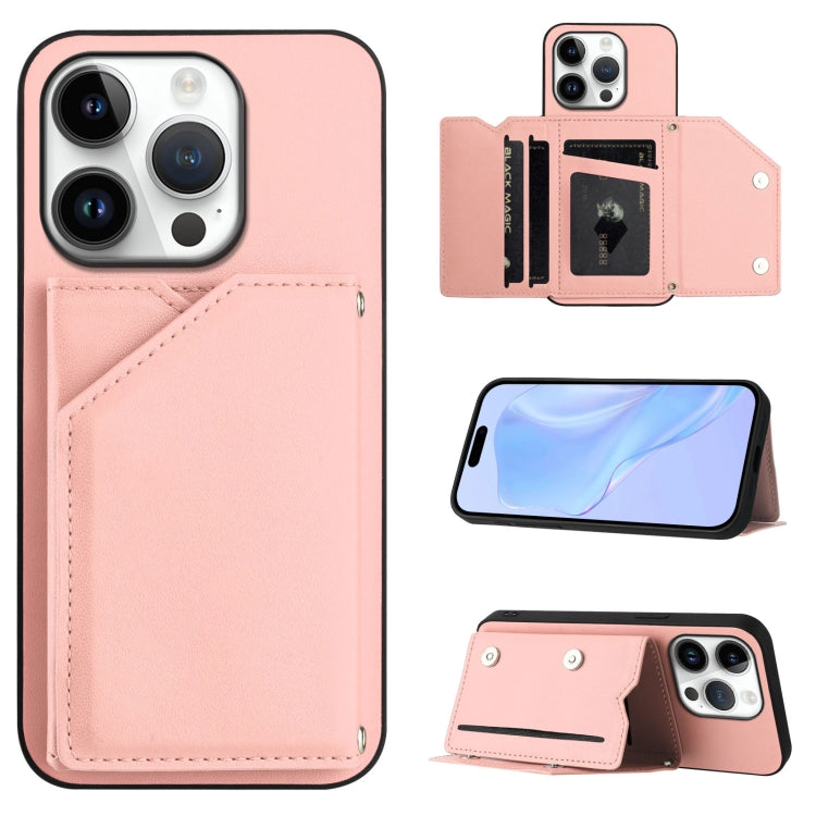 손목 스트랩이 있는 스킨 필 4 카드 슬롯 휴대폰 케이스, iPhone 17 Pro Max용, iPhone 17 Pro용, iPhone 17용, iPhone Air용, iPhone 16 Pro Max용, iPhone 16 Pro용, iPhone 16 Plus용, iPhone 16용