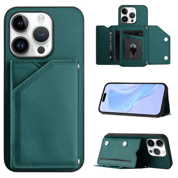 손목 스트랩이 있는 스킨 필 4 카드 슬롯 휴대폰 케이스, iPhone 17 Pro Max용, iPhone 17 Pro용, iPhone 17용, iPhone Air용, iPhone 16 Pro Max용, iPhone 16 Pro용, iPhone 16 Plus용, iPhone 16용