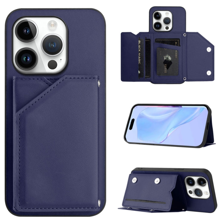 손목 스트랩이 있는 스킨 필 4 카드 슬롯 휴대폰 케이스, iPhone 17 Pro Max용, iPhone 17 Pro용, iPhone 17용, iPhone Air용, iPhone 16 Pro Max용, iPhone 16 Pro용, iPhone 16 Plus용, iPhone 16용