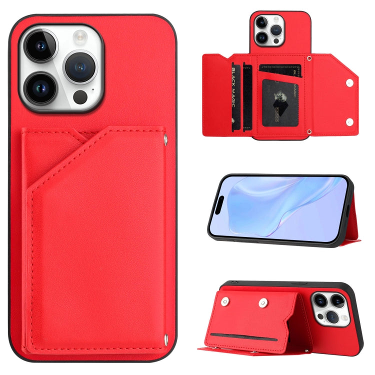 손목 스트랩이 있는 스킨 필 4 카드 슬롯 휴대폰 케이스, iPhone 17 Pro Max용, iPhone 17 Pro용, iPhone 17용, iPhone Air용, iPhone 16 Pro Max용, iPhone 16 Pro용, iPhone 16 Plus용, iPhone 16용