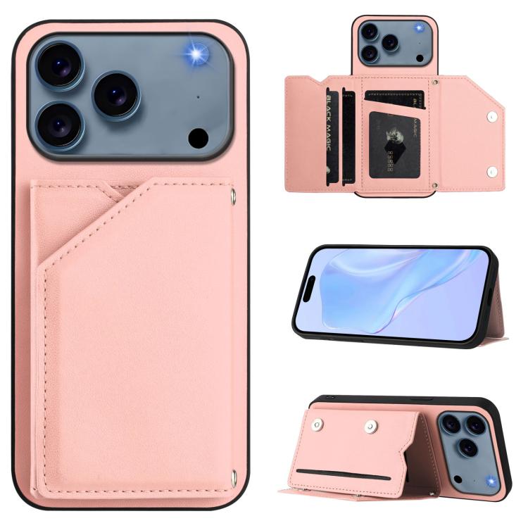 손목 스트랩이 있는 스킨 필 4 카드 슬롯 휴대폰 케이스, iPhone 17 Pro Max용, iPhone 17 Pro용, iPhone 17용, iPhone Air용, iPhone 16 Pro Max용, iPhone 16 Pro용, iPhone 16 Plus용, iPhone 16용