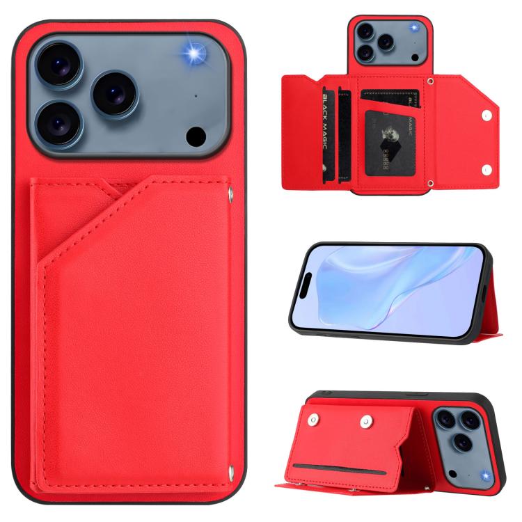 손목 스트랩이 있는 스킨 필 4 카드 슬롯 휴대폰 케이스, iPhone 17 Pro Max용, iPhone 17 Pro용, iPhone 17용, iPhone Air용, iPhone 16 Pro Max용, iPhone 16 Pro용, iPhone 16 Plus용, iPhone 16용
