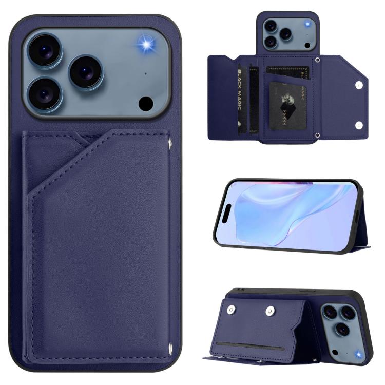 손목 스트랩이 있는 스킨 필 4 카드 슬롯 휴대폰 케이스, iPhone 17 Pro Max용, iPhone 17 Pro용, iPhone 17용, iPhone Air용, iPhone 16 Pro Max용, iPhone 16 Pro용, iPhone 16 Plus용, iPhone 16용