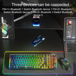 AULA F98Pro V3 99키 유선/2.4G/블루투스 3모드 RGB 기계식 키보드, 아이스 크리스탈 스위치