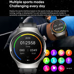 MT200 1.43인치 AMOLED IP67 스틸 밴드 스마트 통화 시계, 심전도(ECG) 지원