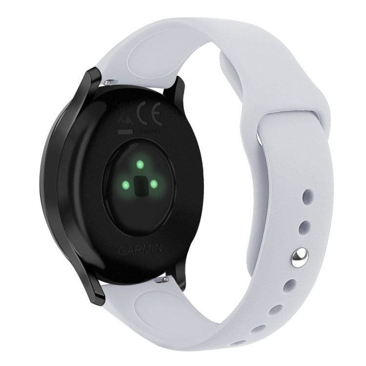 Solid Color Reverse Buckle Silicone Strap, Size: Large Size, For Garmin Vivoactive 3 / Vivomove HR