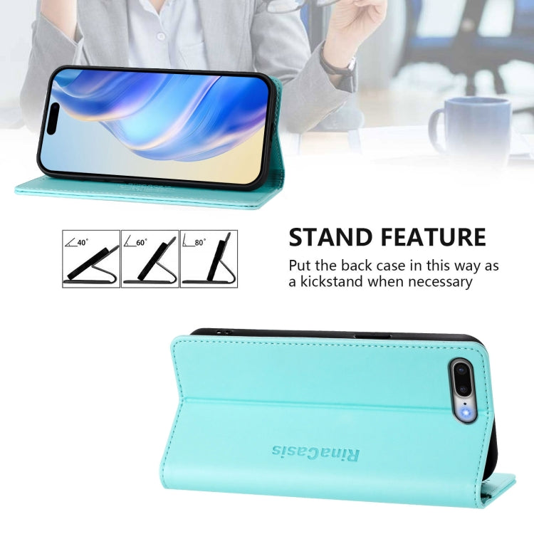 RC01 이중 접이식 자석 흡착 RFID 가죽 휴대폰 케이스, iPhone 7 Plus / 8 Plus용