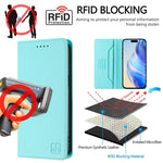 RC01 이중 접이식 자석 흡착 RFID 가죽 휴대폰 케이스, iPhone 7 Plus / 8 Plus용