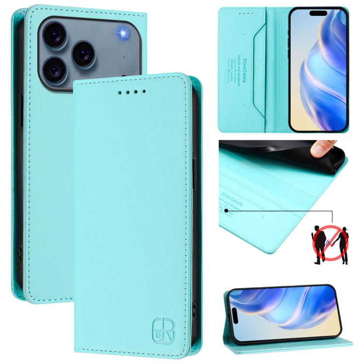 RC01 이중 접이식 자석 흡착 RFID 가죽 휴대폰 케이스, iPhone 17e / 16e용, iPhone 17 Pro Max용, iPhone 17 Pro용, iPhone 17용, iPhone Air용, iPhone 16 Pro Max용