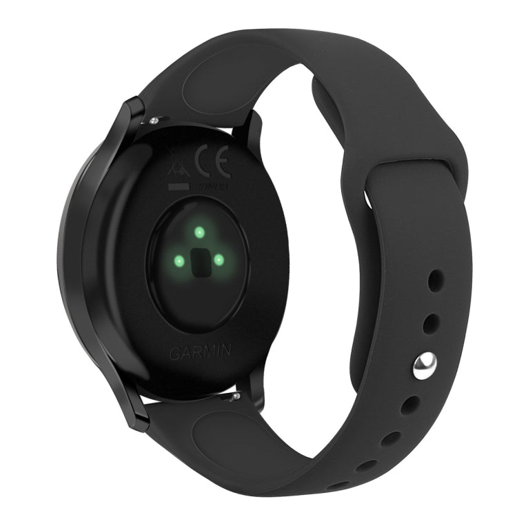 Solid Color Reverse Buckle Silicone Strap, Size: Small Code, For Garmin Vivoactive 3 / Vivomove HR
