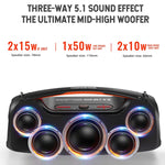 HOPESTAR A60 100W 야외 휴대용 IPX6 방수 블루투스 스피커 마이크 포함