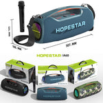 HOPESTAR A60 100W 야외 휴대용 IPX6 방수 블루투스 스피커 마이크 포함