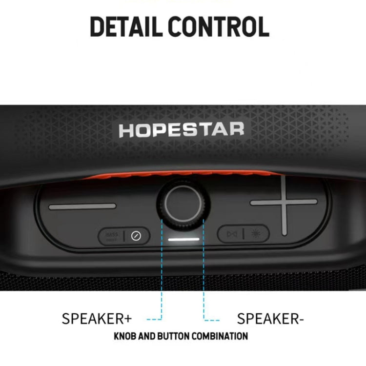 HOPESTAR A60 100W 야외 휴대용 IPX6 방수 블루투스 스피커 마이크 포함