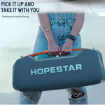 HOPESTAR A60 100W 야외 휴대용 IPX6 방수 블루투스 스피커 마이크 포함