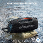 HOPESTAR A60 100W 야외 휴대용 IPX6 방수 블루투스 스피커 마이크 포함