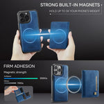 AutSpace A13 MagSafe 자석 RFID 플립 카드 가방 휴대폰 케이스, iPhone 12 Pro Max용, iPhone 12 Pro용
