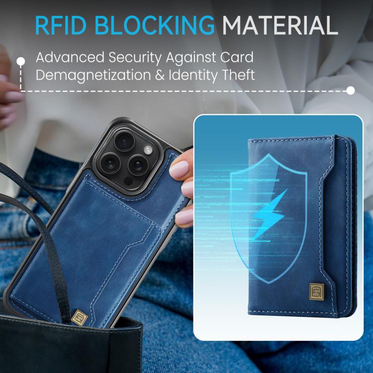AutSpace A13 MagSafe 자석 RFID 플립 카드 가방 휴대폰 케이스, iPhone 12 Pro Max용, iPhone 12 Pro용
