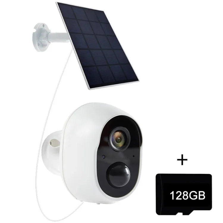 그래피티 버전 홈 울트라 HD 태양광 패널 무선 WiFi 감시 카메라, 메모리 없음, 32GB, 64GB, 128GB