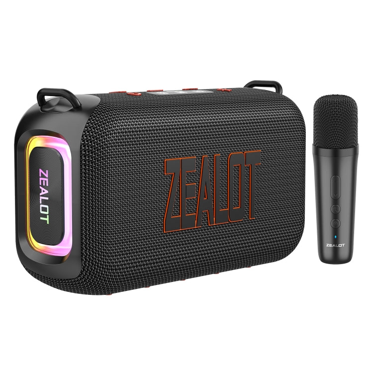 Zealot S85M 50W 야외 휴대용 블루투스 스피커 마이크 포함, S85 + 1 마이크