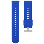 Solid Color Steel Buckle Silicone Watch Band, 18mm, 19mm, 20mm