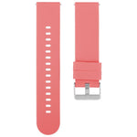 Solid Color Steel Buckle Silicone Watch Band, 18mm, 19mm, 20mm