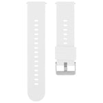 Solid Color Steel Buckle Silicone Watch Band, 22mm