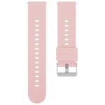 Solid Color Steel Buckle Silicone Watch Band, 22mm