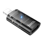 hoco UA36A 8핀 수컷 to USB-C / 타입-C 암컷 OTG 투명 어댑터, 8핀 수컷 to USB-C / 타입-C 암컷