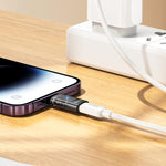 hoco UA36A 8핀 수컷 to USB-C / 타입-C 암컷 OTG 투명 어댑터, 8핀 수컷 to USB-C / 타입-C 암컷