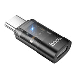 hoco UA36D USB-C / 타입-C 수컷 to 8핀 암컷 OTG 투명 어댑터, USB-C / 타입-C 수컷 to 8핀 암컷