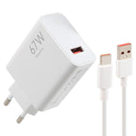 1m USB to Type-C 케이블 포함 67W USB 고속 충전기, 67W Type-C 케이블