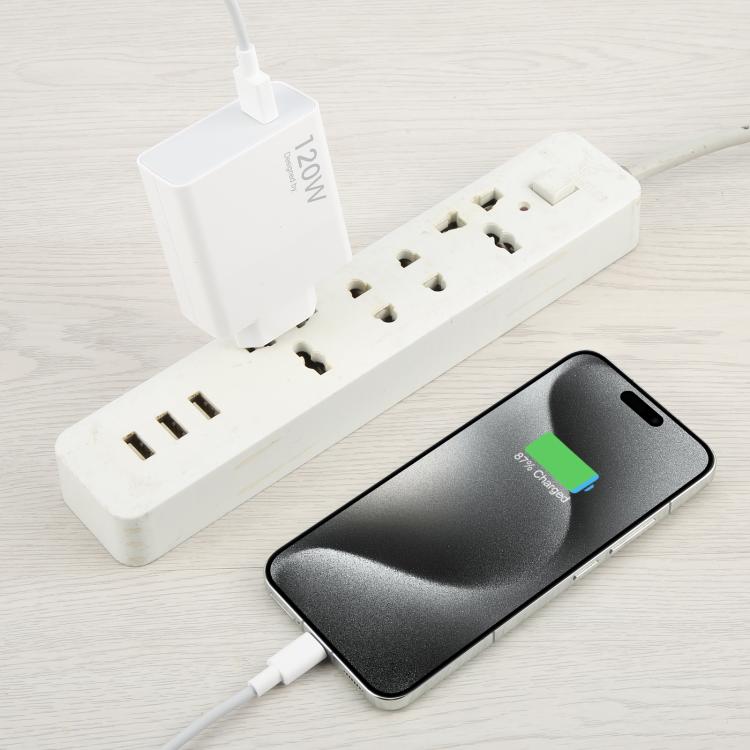 1m USB to Type-C 케이블 포함 120W USB 고속 충전기, 120W