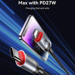 Yesido CA182 PD27W 3A USB-C / Type-C to 8 Pin Charging Data Cable, Length: 1.2m, CA182