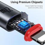 Yesido CA184 PD27W 3A USB-C / Type-C to 8핀 충전 데이터 케이블, 길이: 2m, CA184