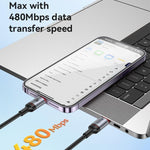 Yesido CA184 PD27W 3A USB-C / Type-C to 8핀 충전 데이터 케이블, 길이: 2m, CA184