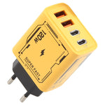 AR-PD14 GaN 120W 충전 어댑터 4포트 2 PD 2 QC 3.0 USB 및 USB-C / 타입-C 고속 충전기, EU 플러그, US 플러그