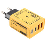 AR-PD14 GaN 120W 충전 어댑터 4포트 2 PD 2 QC 3.0 USB 및 USB-C / 타입-C 고속 충전기, EU 플러그, US 플러그
