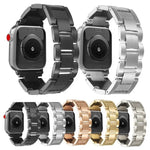 웨이브 스레드 3비즈 스테인리스 스틸 시계 밴드, 애플 워치 46mm / 49mm / 45mm / 44mm용, 애플 워치 42mm / 41mm / 40mm / 38mm용