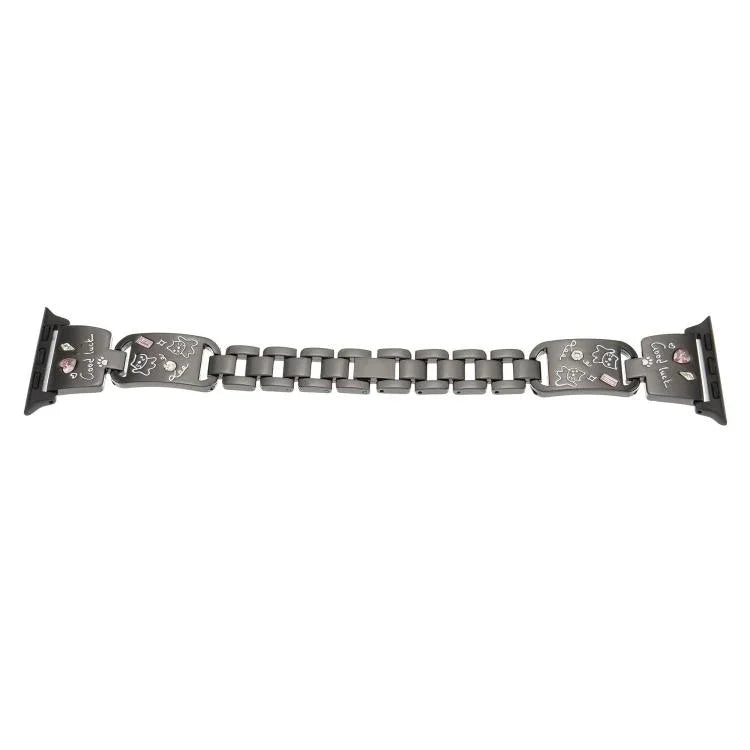 컬러 다이아몬드 캣 스테인리스 스틸 시계줄, 애플 워치 46mm / 49mm / 45mm / 44mm용, 애플 워치 42mm / 41mm / 40mm / 38mm용
