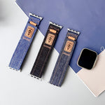 데님 나일론 후크 앤 루프 패스너 캔버스 시계줄, 애플 워치 46mm / 49mm / 45mm / 44mm용, 애플 워치 42mm / 41mm / 40mm / 38mm용