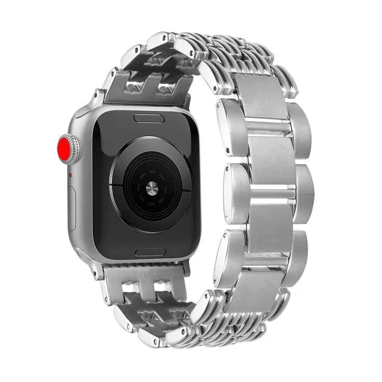 5구 줄무늬 스테인리스 스틸 시계줄, 애플 워치 46mm / 49mm / 45mm / 44mm용, 애플 워치 42mm / 41mm / 40mm / 38mm용