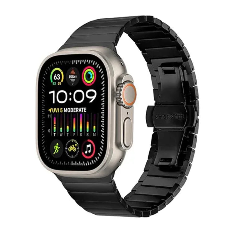나비 버클 단일 구 티타늄 합금 시계줄, 애플 워치 46mm / 49mm / 45mm / 44mm용