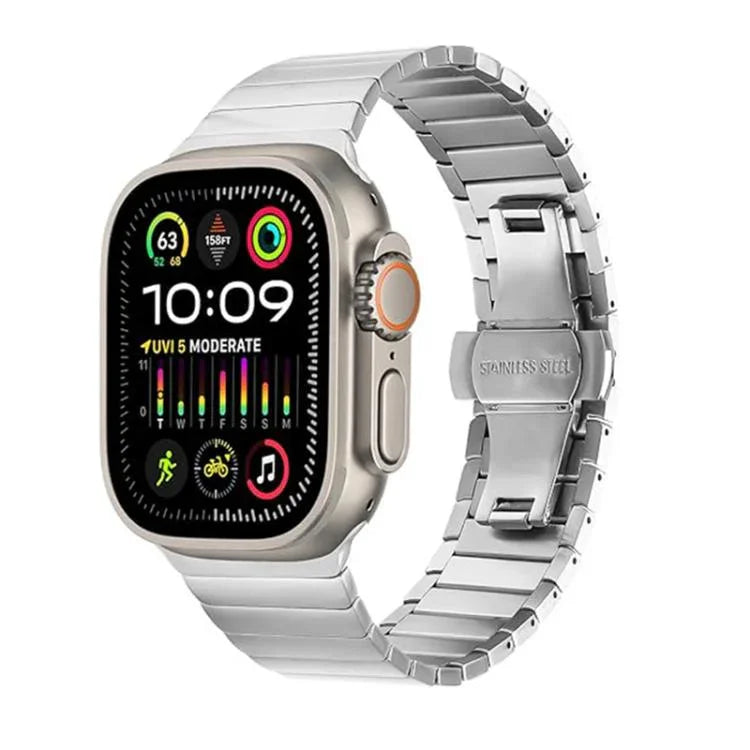 나비 버클 단일 구 티타늄 합금 시계줄, 애플 워치 46mm / 49mm / 45mm / 44mm용